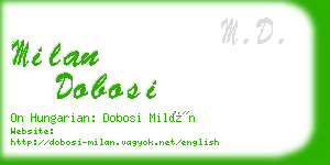 milan dobosi business card